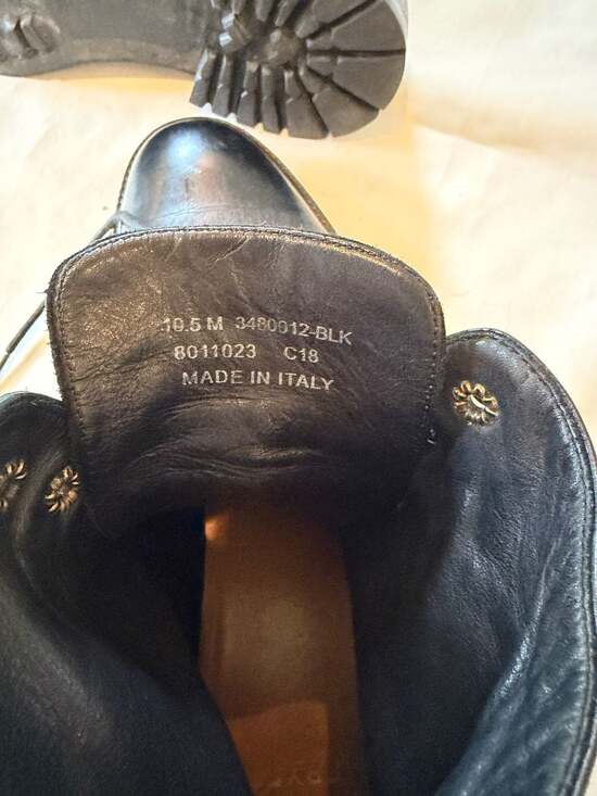 Frye Made in Italy Black Leather Lace-Up Combat Boots main image 5